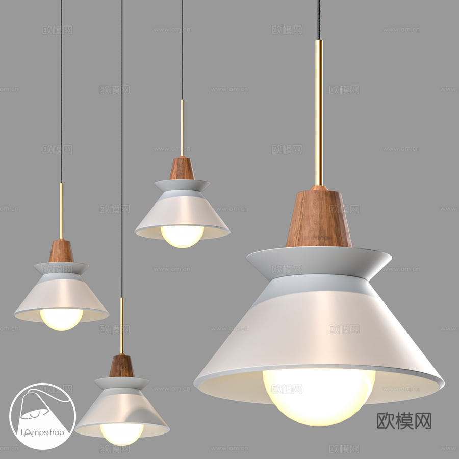 LampsShop.ru L1827 现代概念吊灯3d模型下载