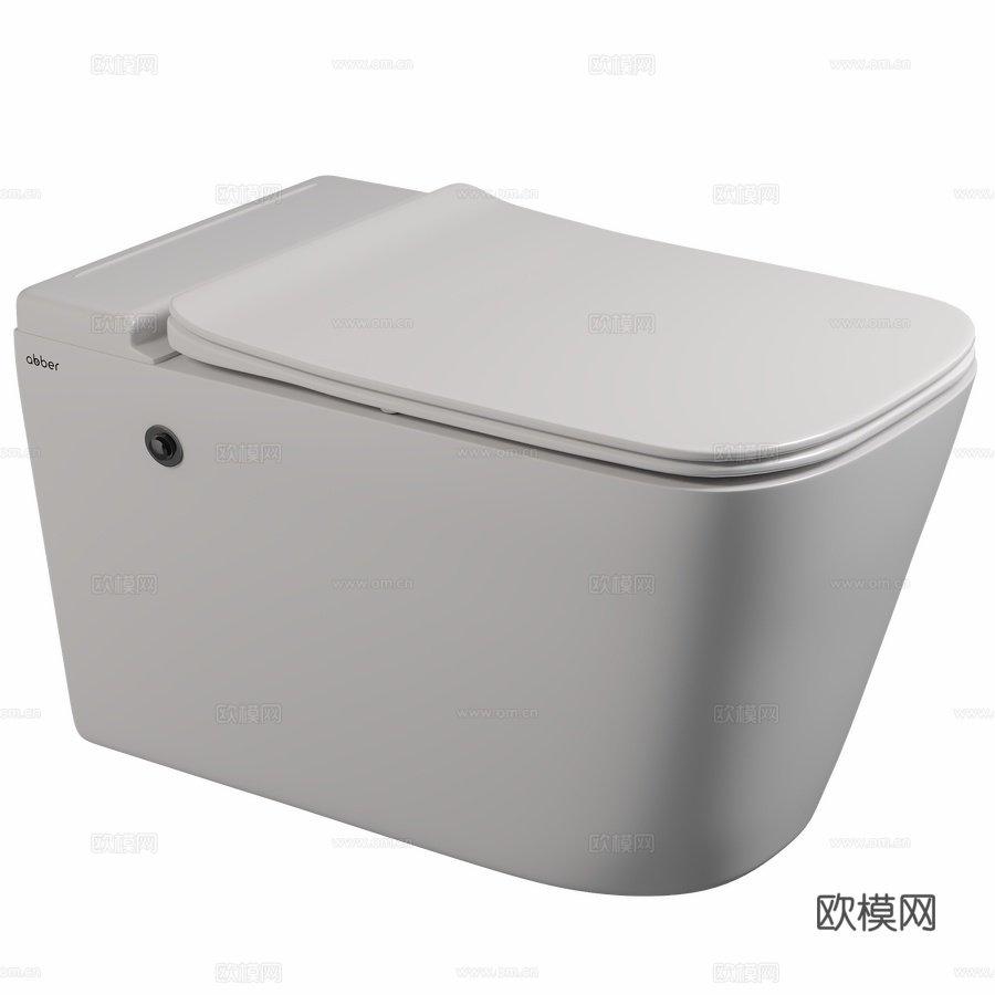 ABBER Rechteck AC1202P 壁挂式白色马桶3d模型下载
