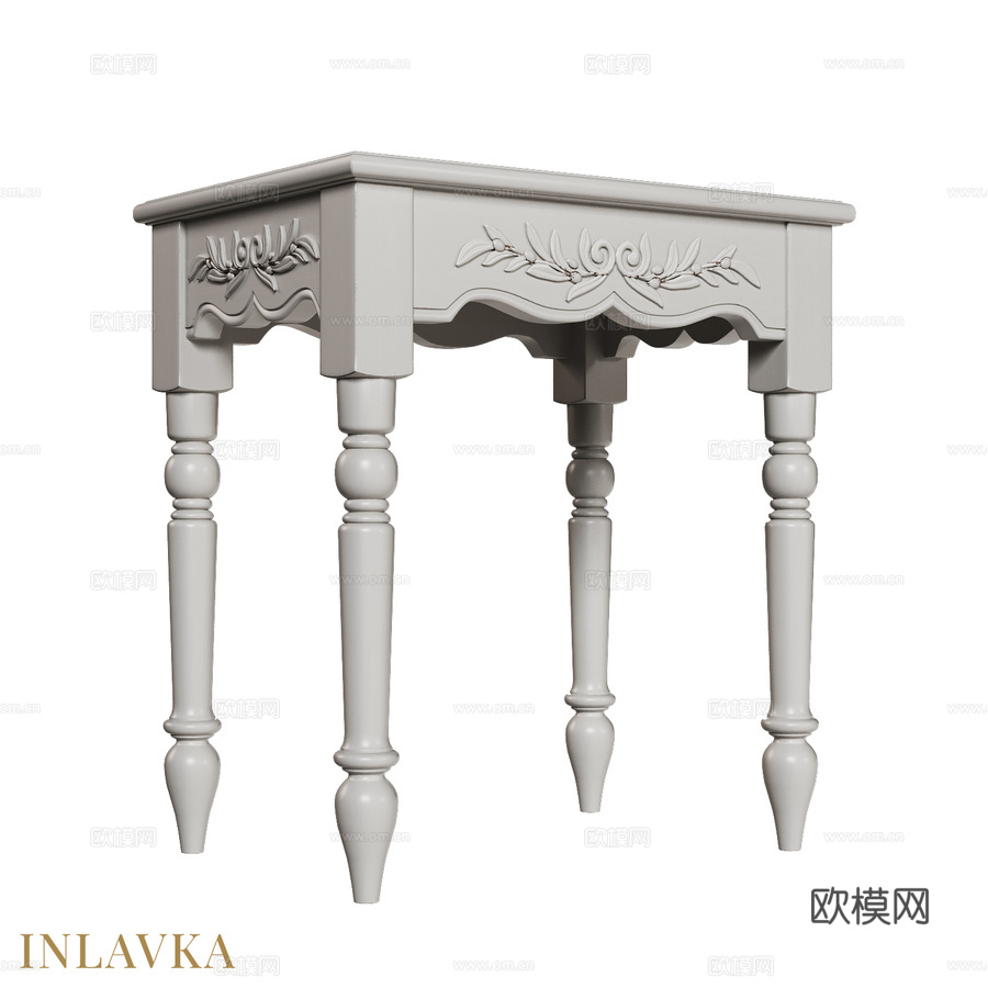 经典风格OM餐桌3d模型下载