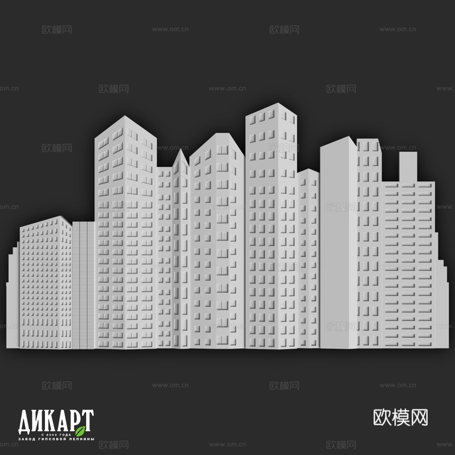 Dikart 3D 面板 City 4738x2618x753d模型下载