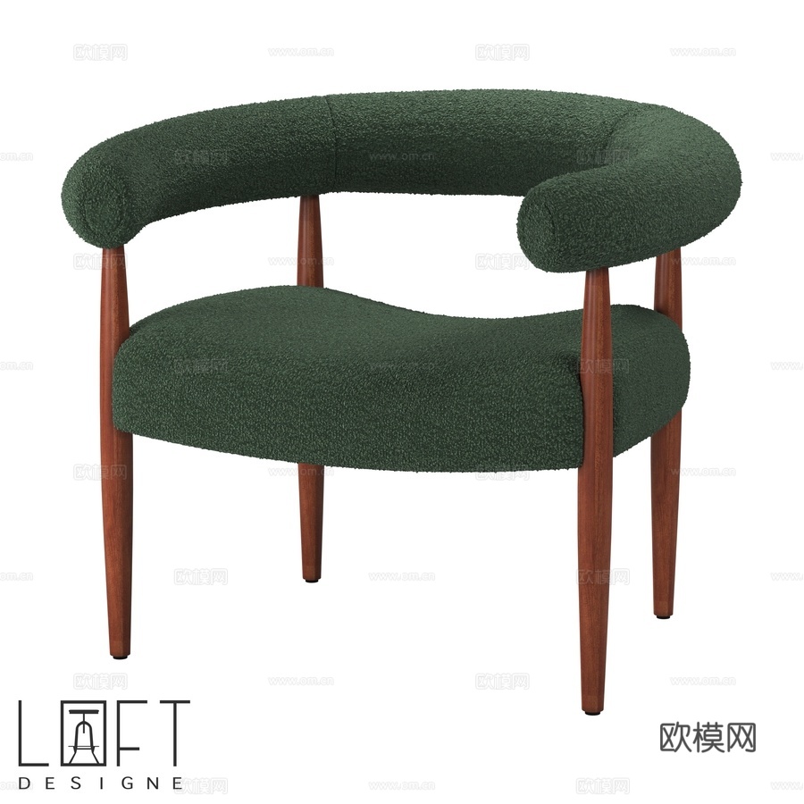 扶手椅 LoftDesigne 37017 型号3d模型下载
