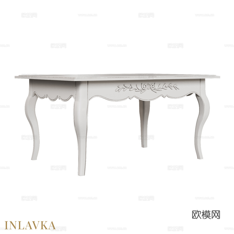 OM经典风格矩形滑动桌3d模型下载