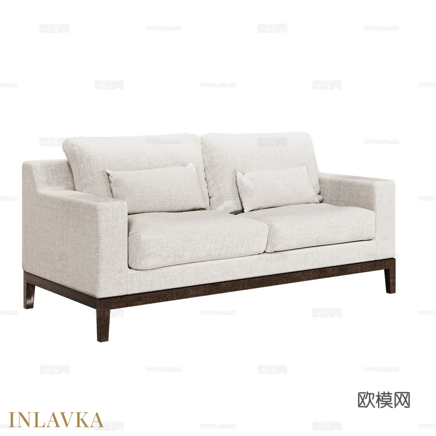 极简风格木架OM沙发3d模型下载