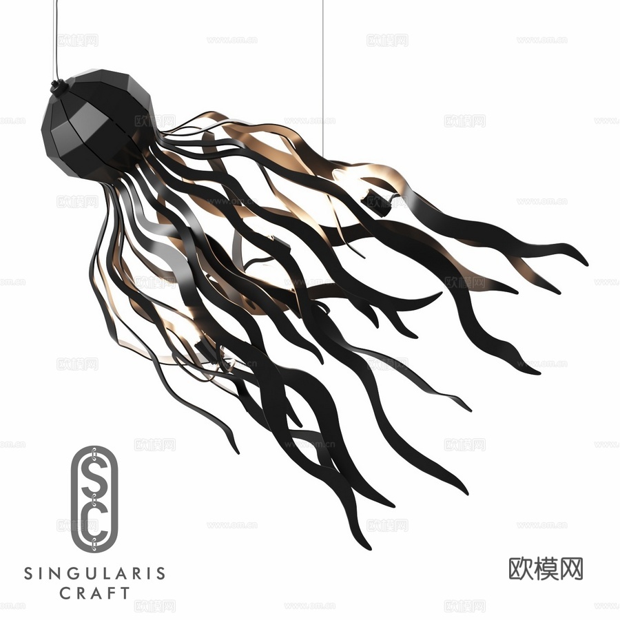 独角章鱼工艺品3d模型下载