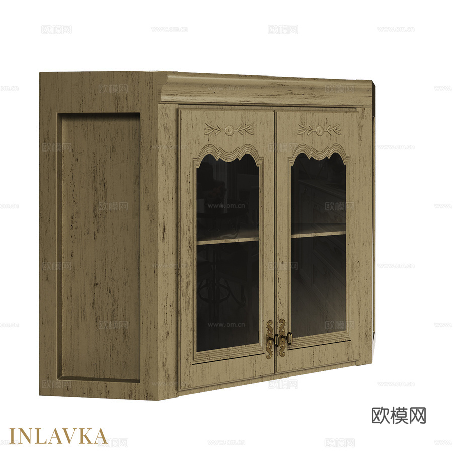 经典风格OM转角壁柜3d模型下载