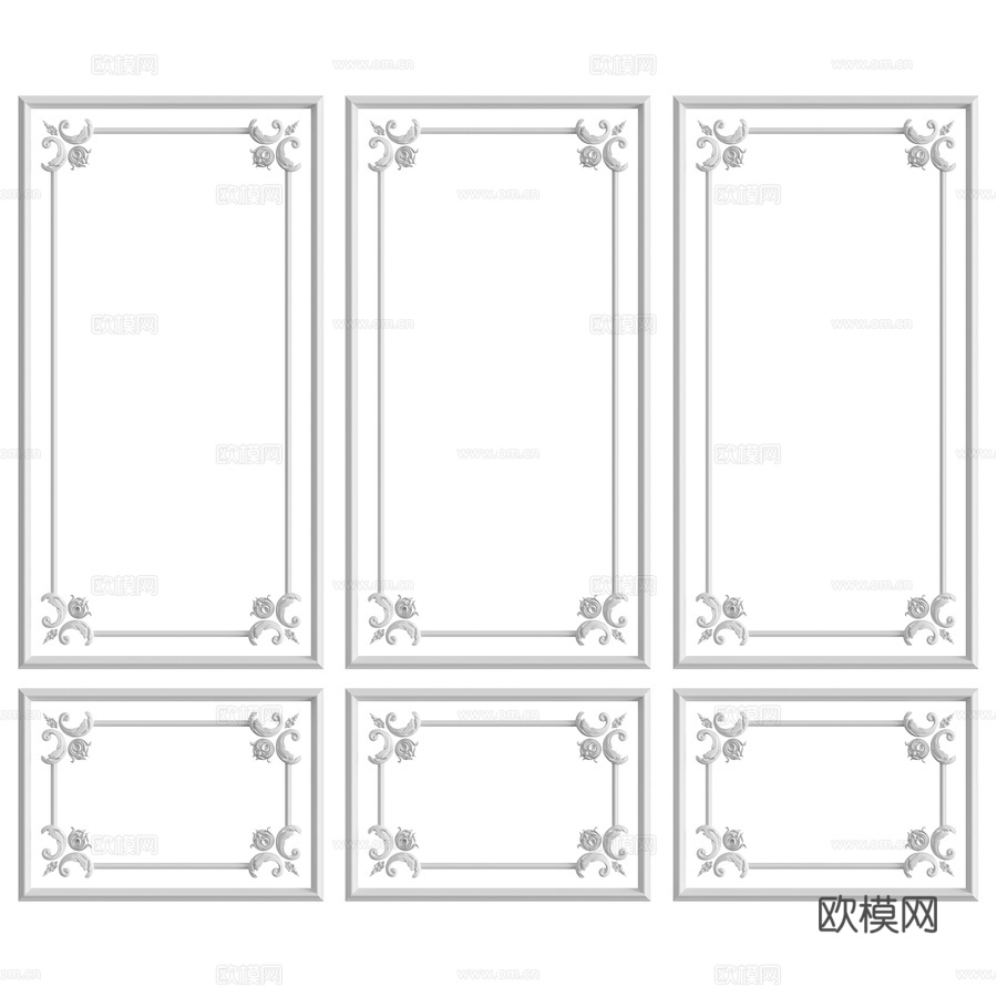 墙面装饰组合No.1003d模型下载
