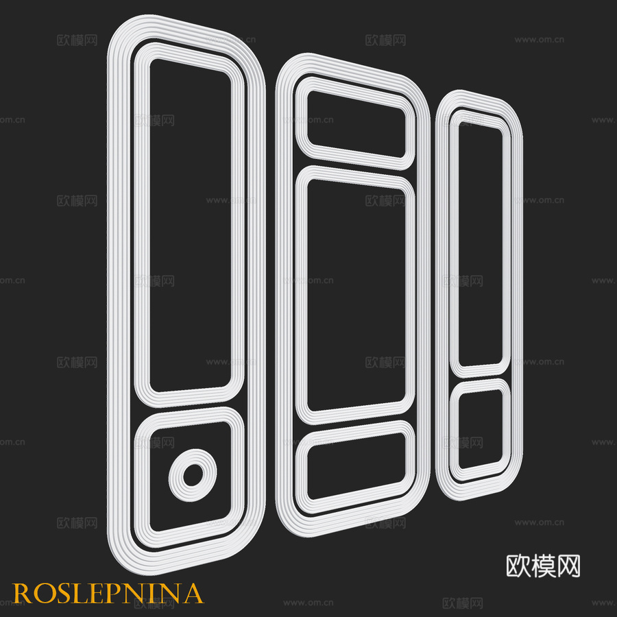 RosLepnina出品 KAROLINA系列1-2-3号镜3d模型下载