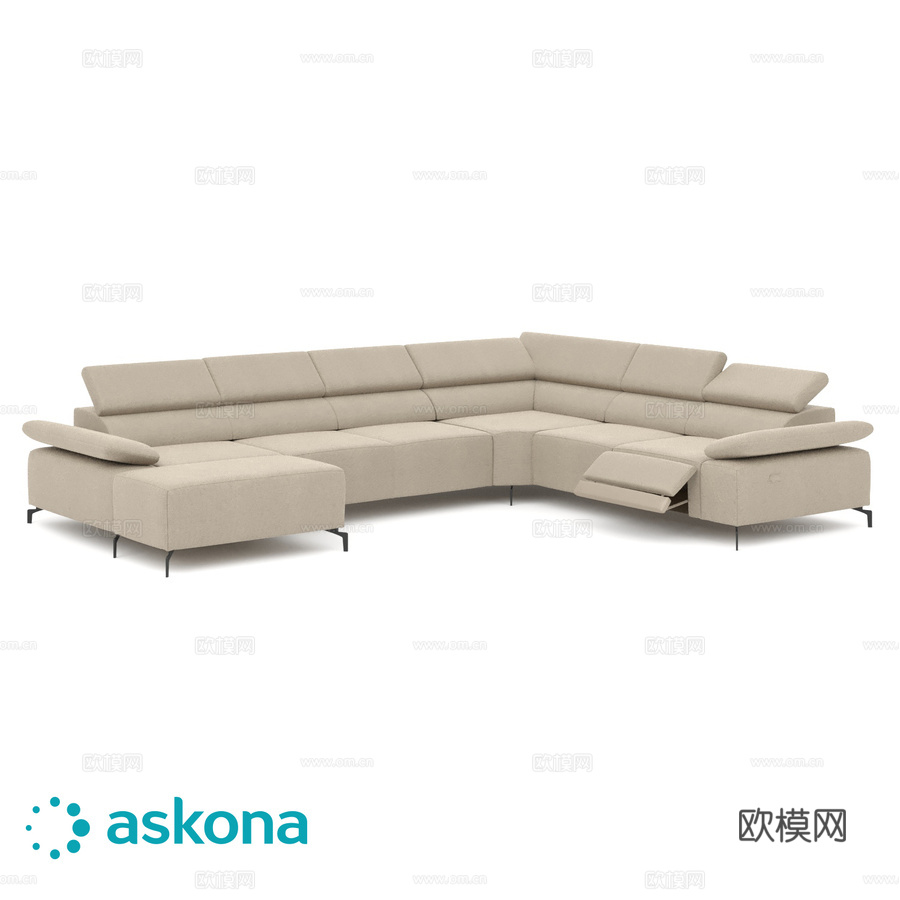 U形沙发 Square new (Squire New)3d模型