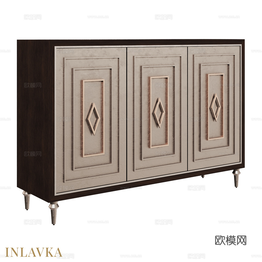 OM Design三门抽屉柜3d模型下载