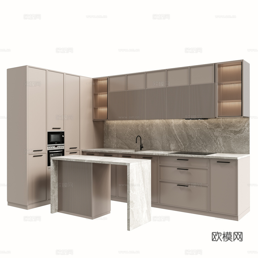 OM厨房 Moderno 83d模型下载
