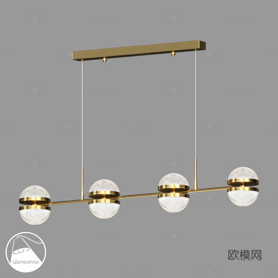 LampsShop.ru L1741 枝形吊灯 珍珠球体3d模型下载