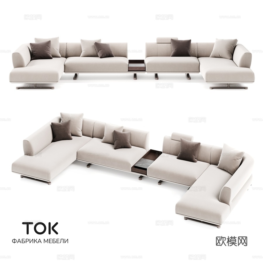 (OM) TAKT S7 模块化沙发系列 Tok Furni3d模型下载