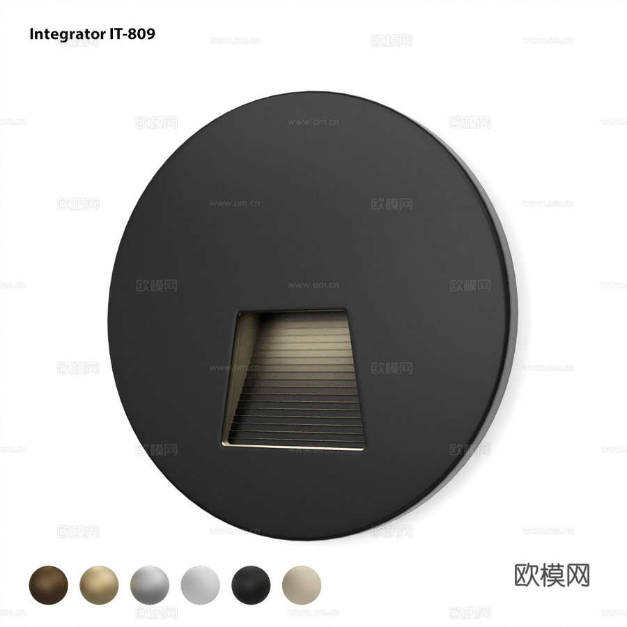 带可拆卸框架的圆形LED嵌入灯具3d模型下载