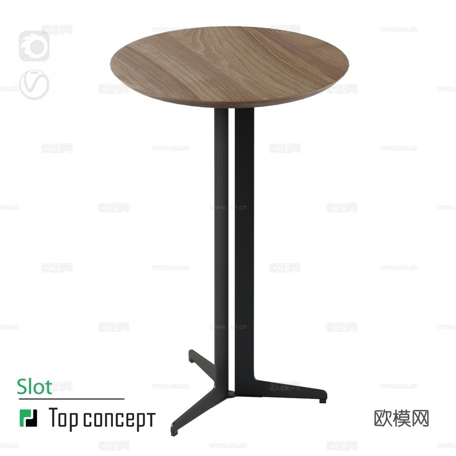 Slot吧台桌3d模型下载