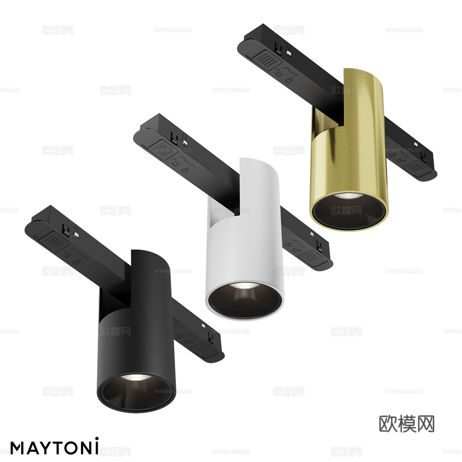 轨道灯 Alfa TR122-2-7W3K-B, TR1223d模型下载