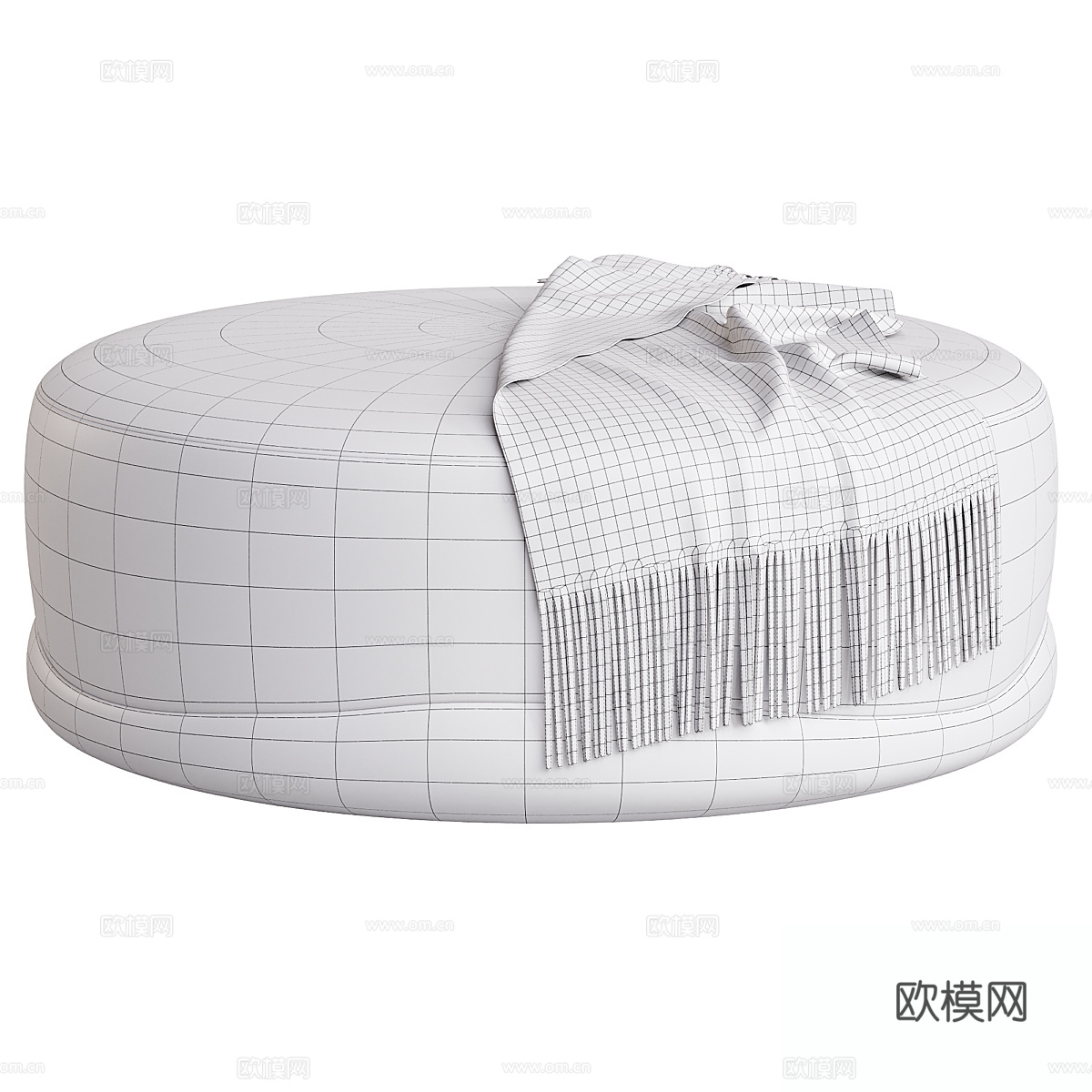 现代沙发凳 矮凳3d模型下载（渲染图2）