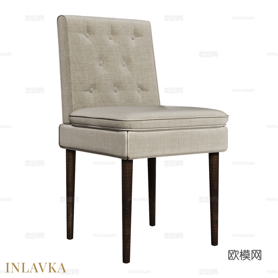 OM乡村风格餐椅3d模型下载