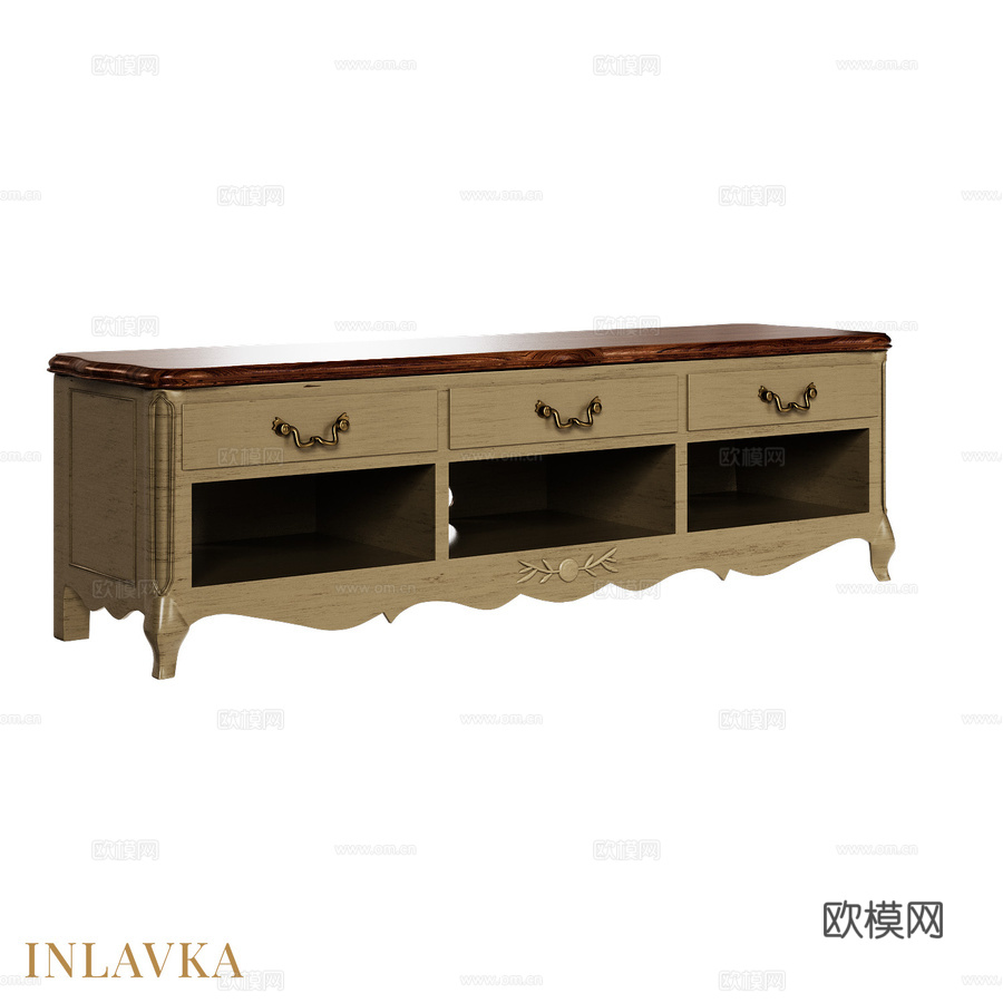 经典风格大号OM电视柜3d模型下载