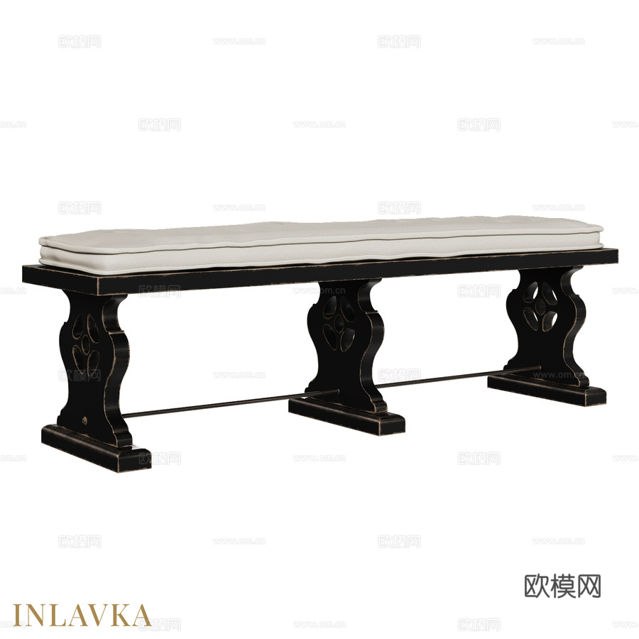 OM美式长凳3d模型下载