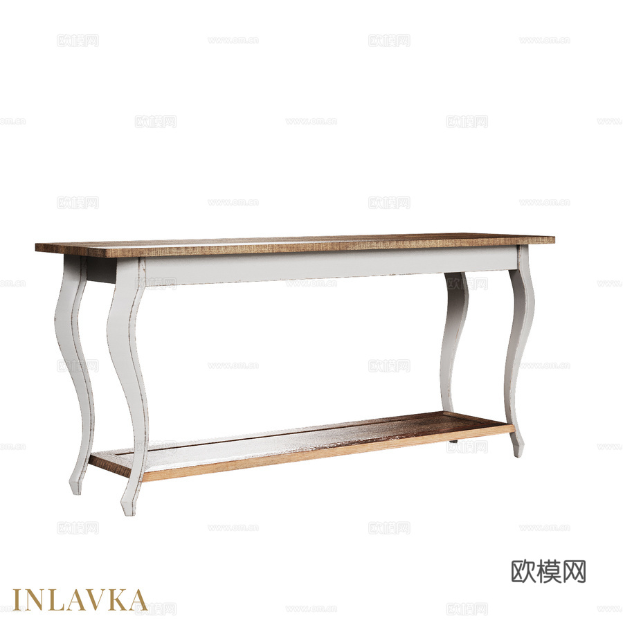 OM 180厘米乡村风格边桌3d模型下载