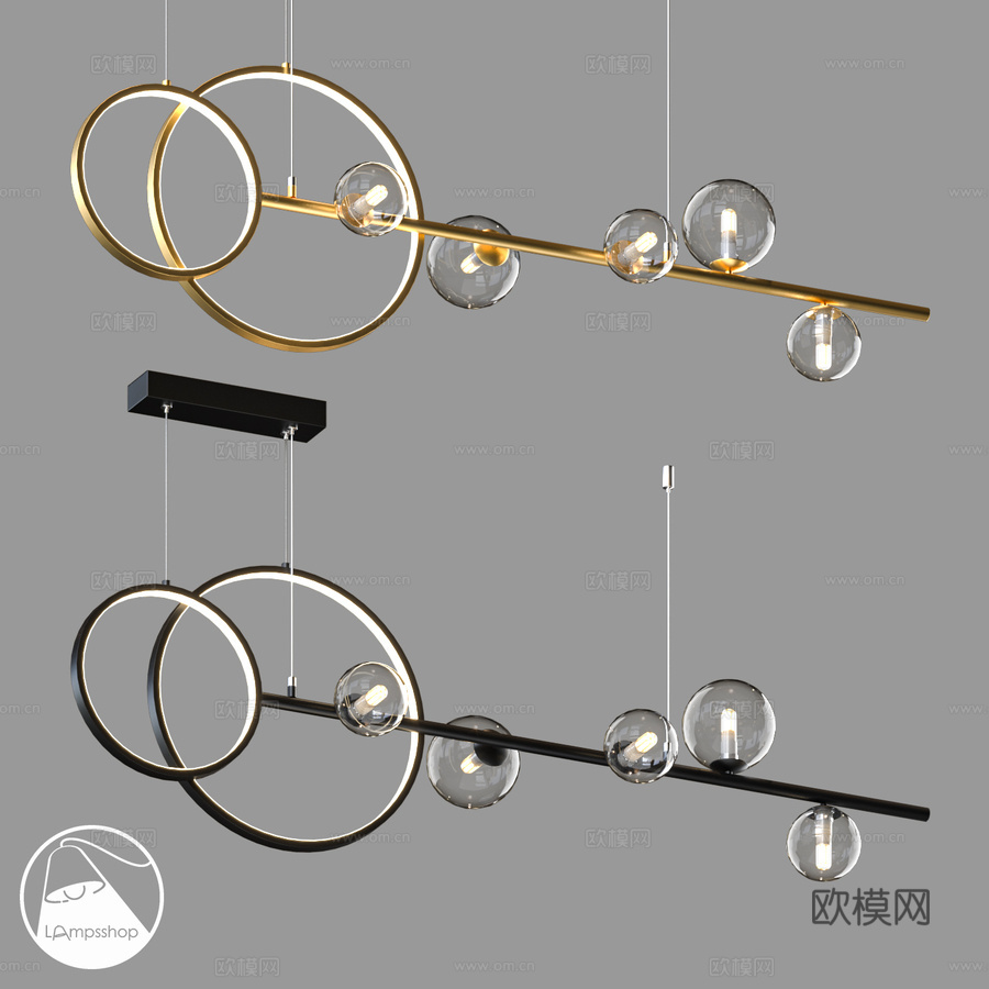 LampsShop.ru L1758 吊灯 Roxine A3d模型下载