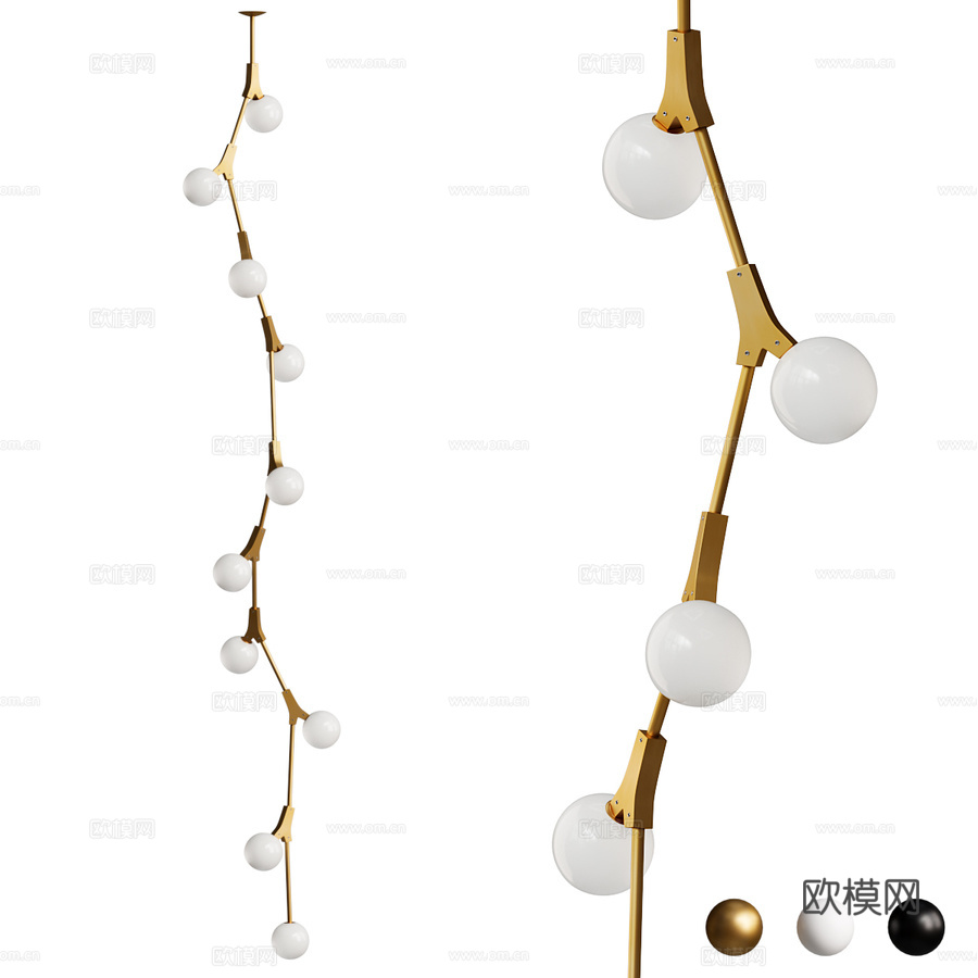 吊灯 Liana_Balls-103d模型下载