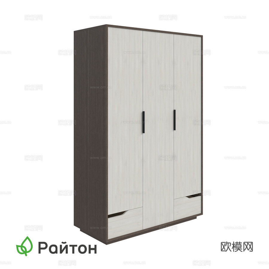 三门衣柜 Milton3d模型下载