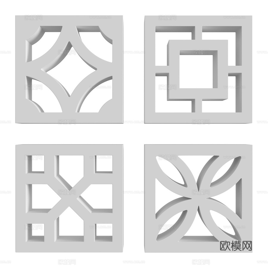3D装饰板324号、325号、326号和327号3d模型下载