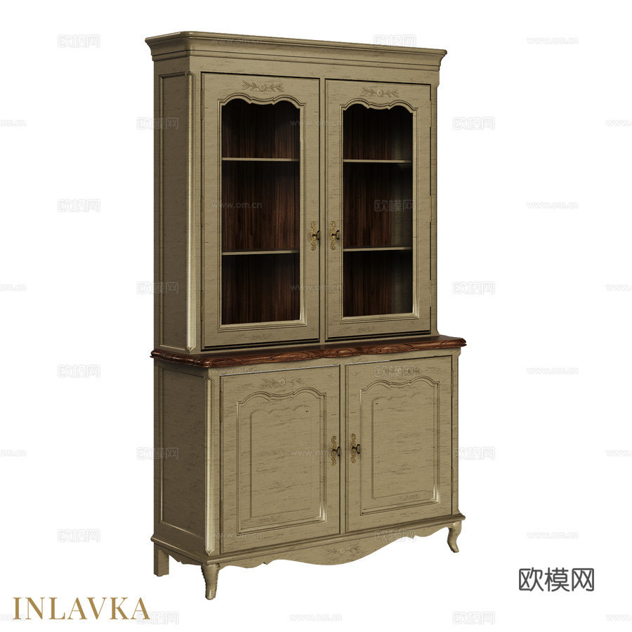OM经典风格双门餐边柜3d模型下载
