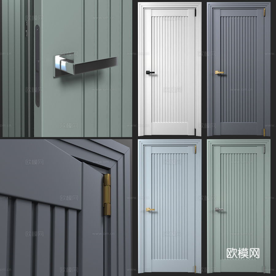 AurumDoors室内门系列， 镍13d模型下载