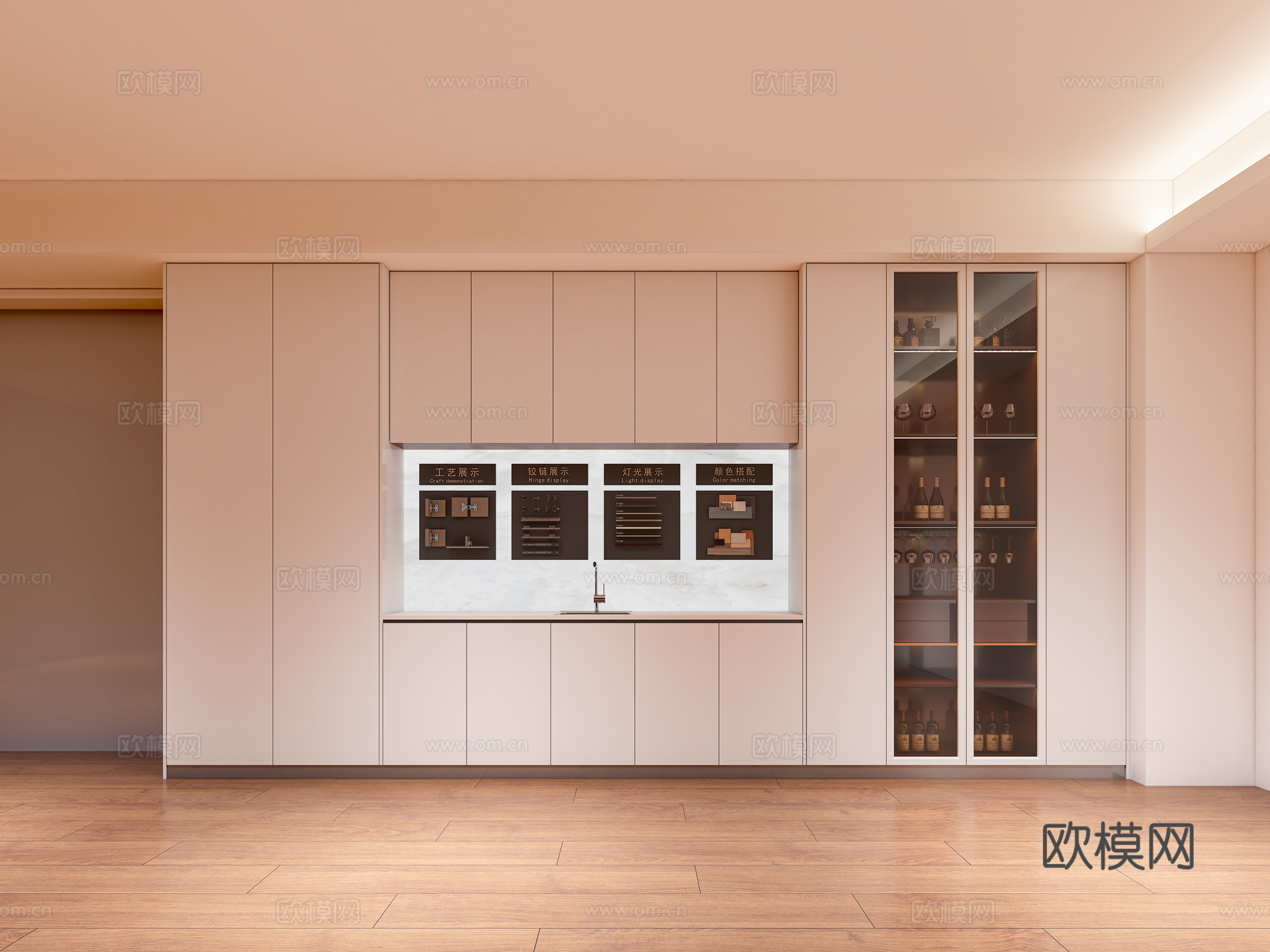 餐边柜3d模型下载