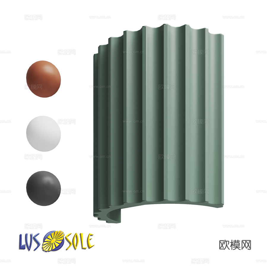 OM壁灯Lussole GRLSP-8852, GRLSP-3d模型下载