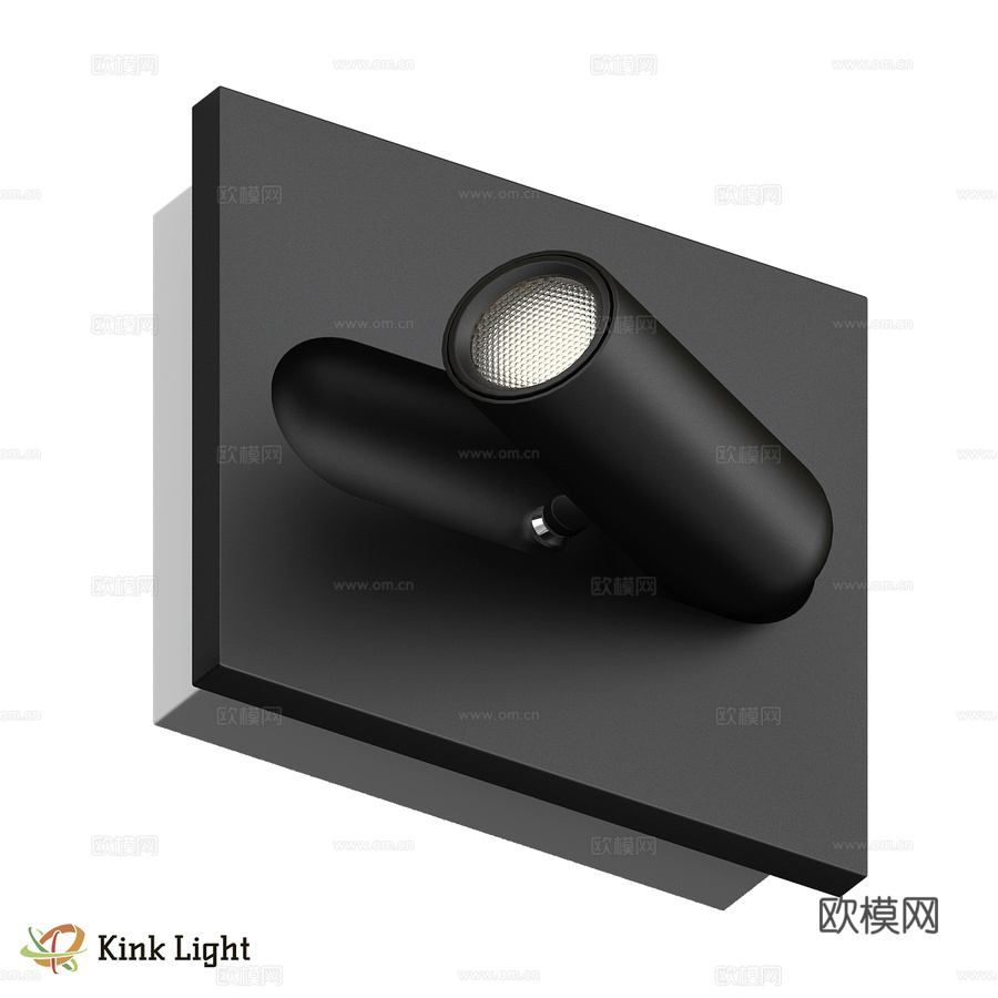 嵌入式壁灯 Evi 黑色 08073.19 om3d模型下载