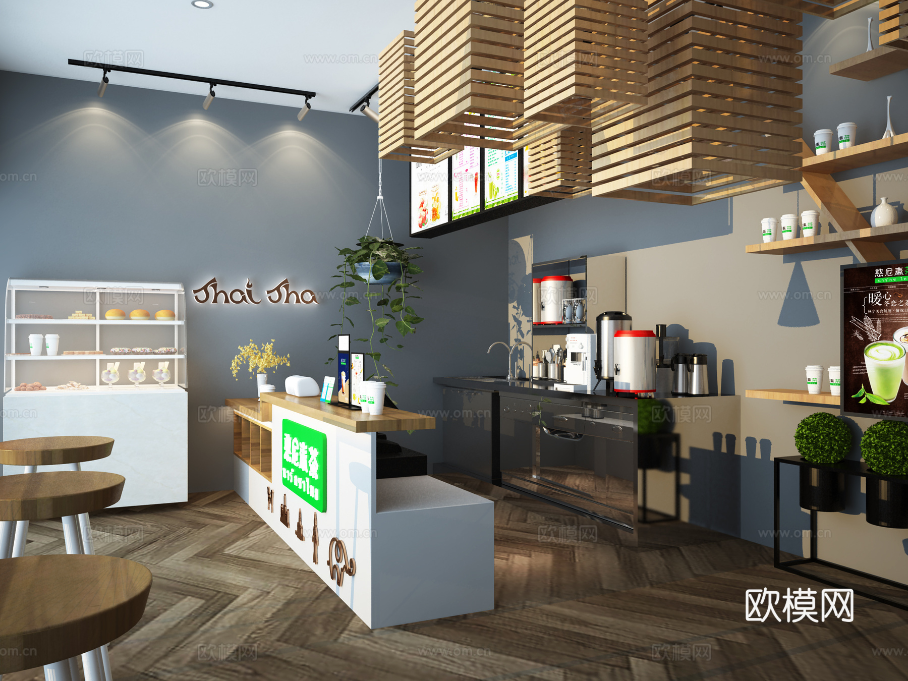 泰式奶茶店3d模型下载（渲染图3）