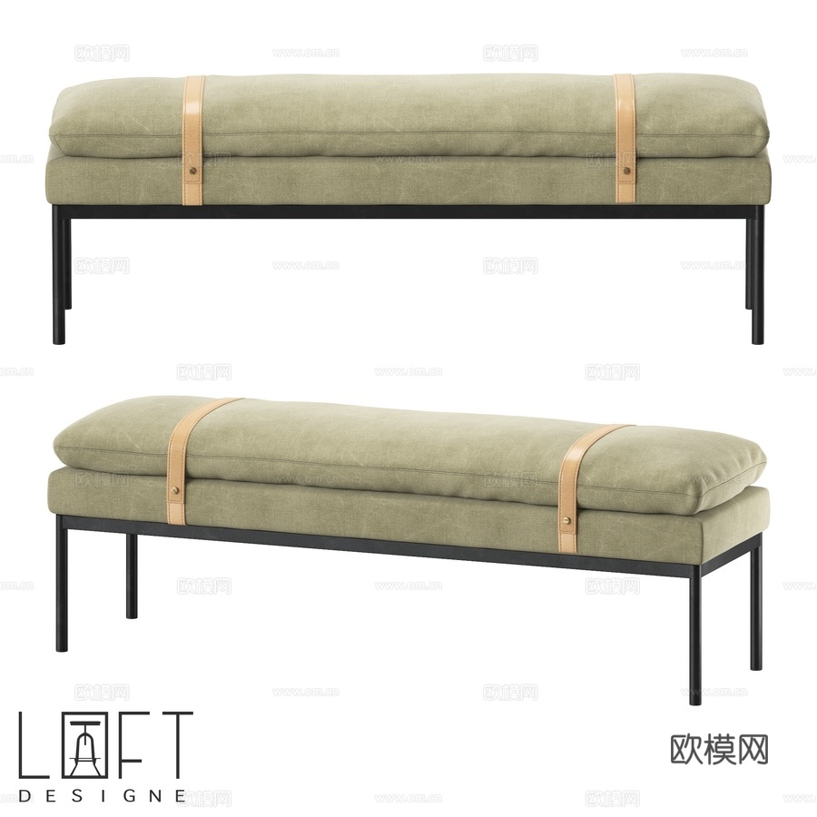 长凳LoftDesigne 2606型号3d模型下载
