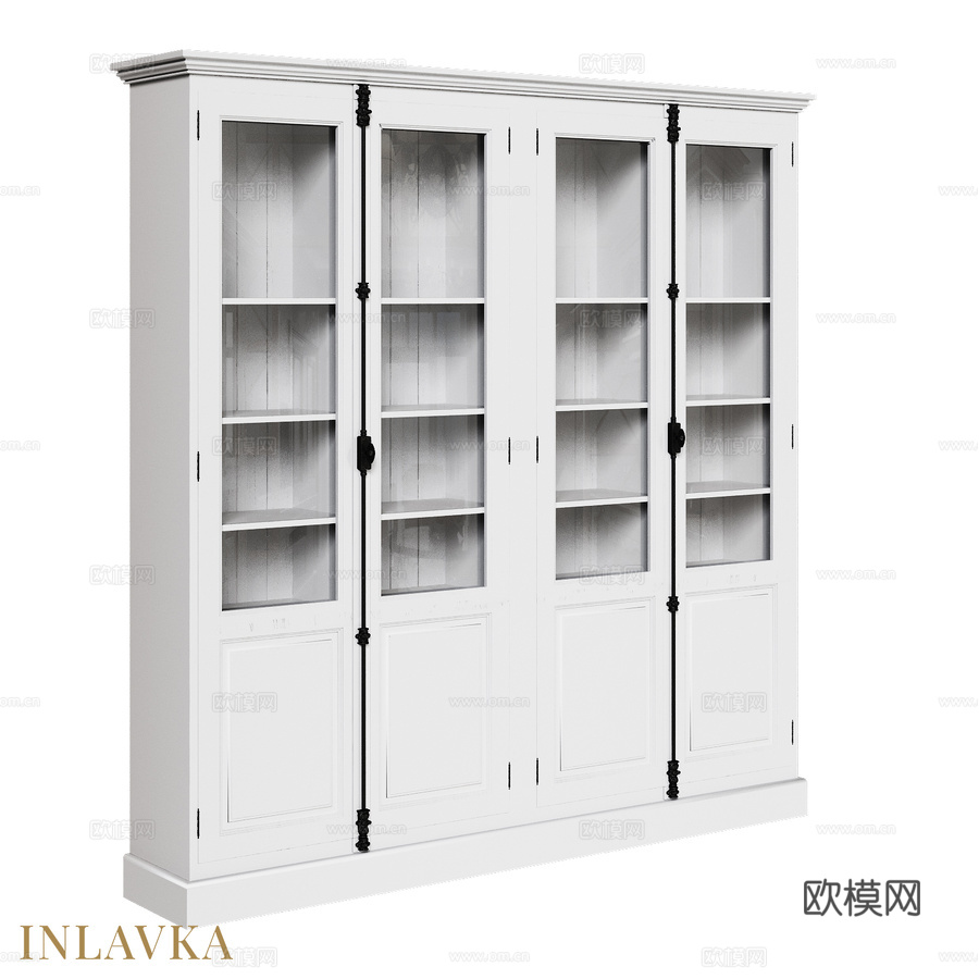 OM 经典款展示柜 宽205厘米3d模型下载