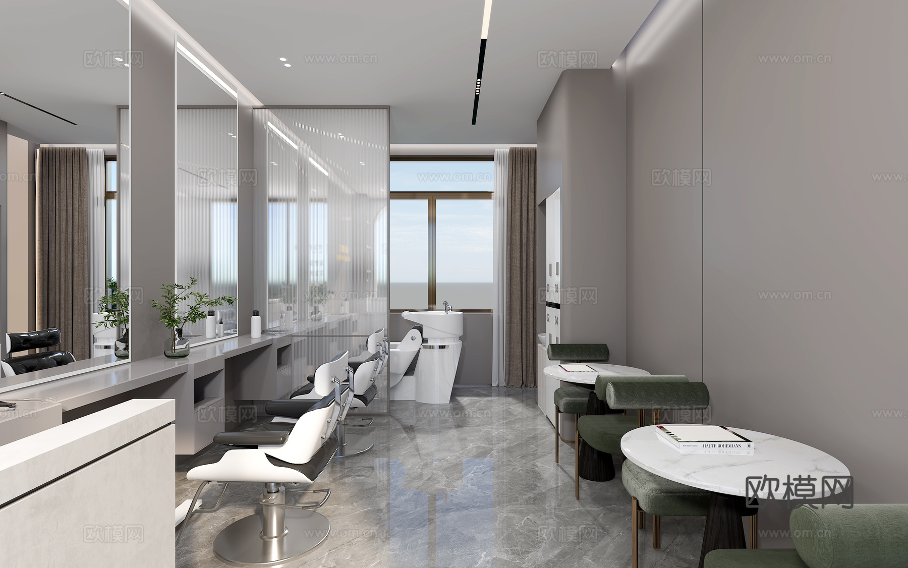 理发店3d模型下载（渲染图2）