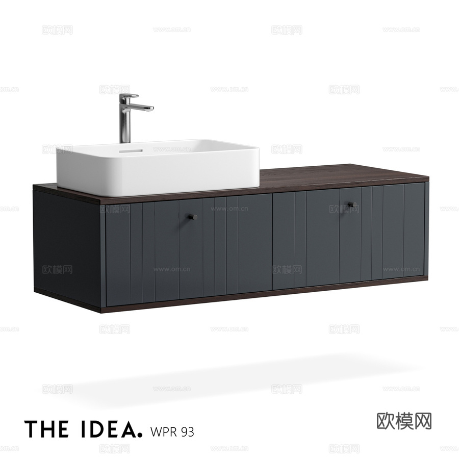 OM THE-IDEA 壁挂式浴室柜 WPR 933d模型下载