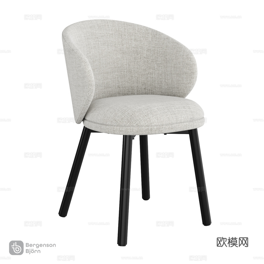 OM_舒适椅，编织款，伯格森·比约恩3d模型下载