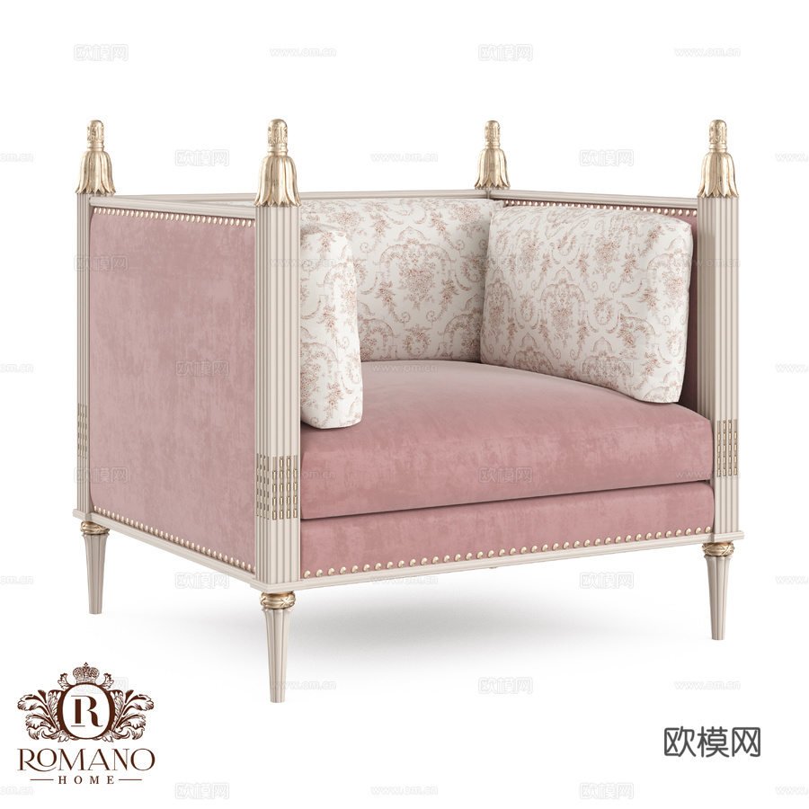 (OM) 路易吉·罗曼诺家居扶手椅3d模型下载