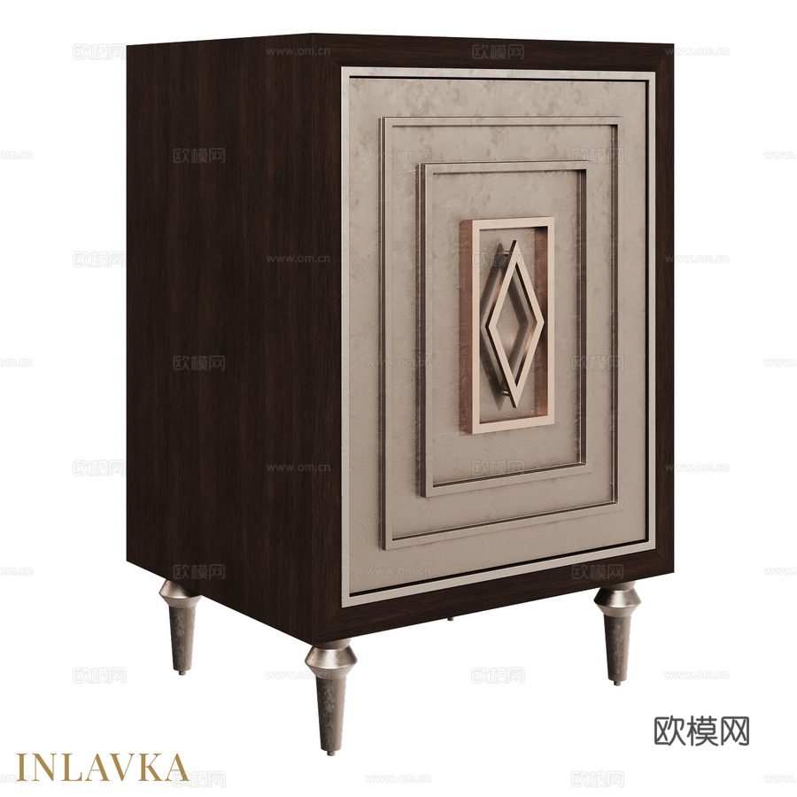 OM Designer单门床头柜3d模型下载