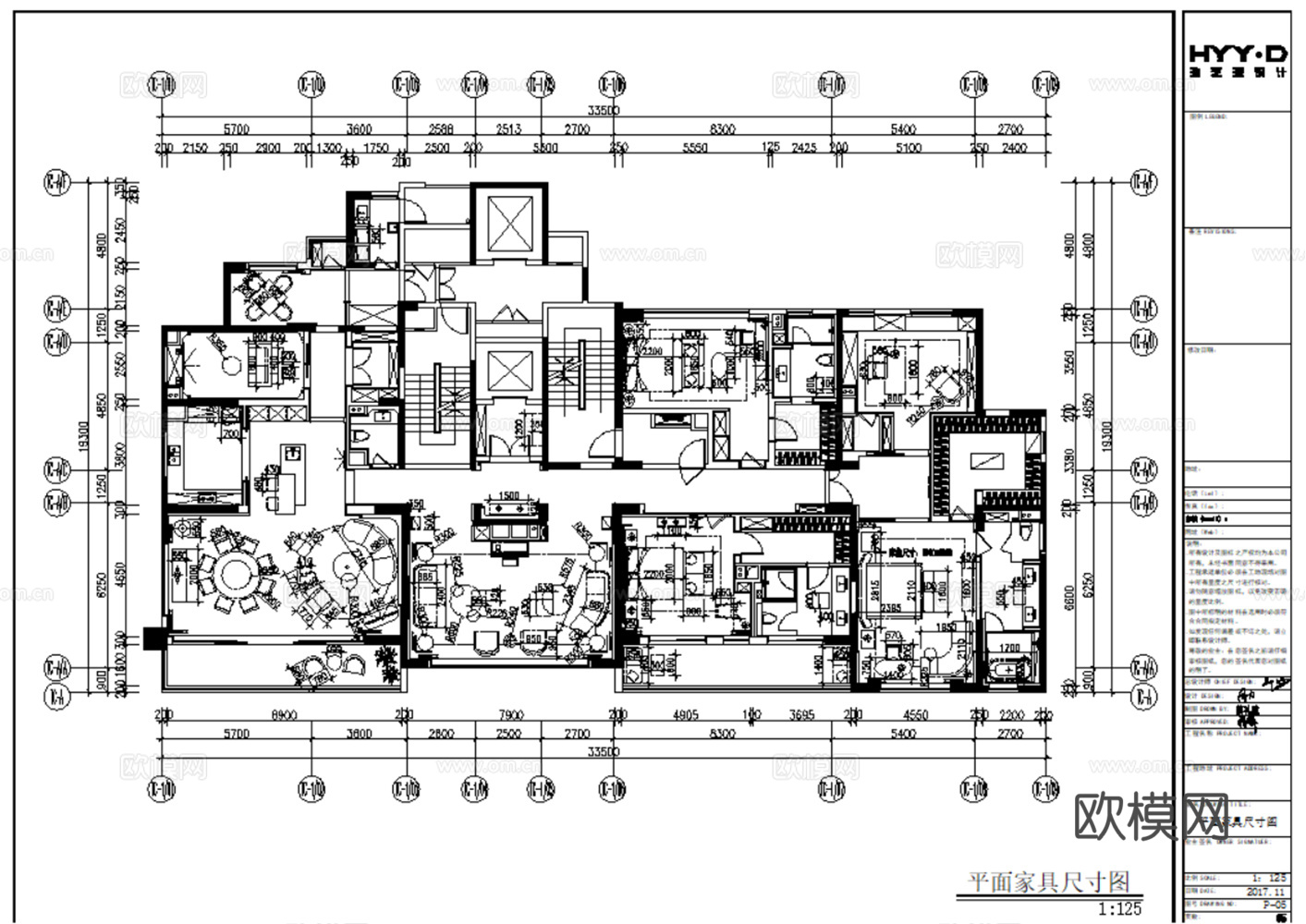 10套中古风大平层家装样板间家装豪宅CAD施工图cad施工图cad施工图