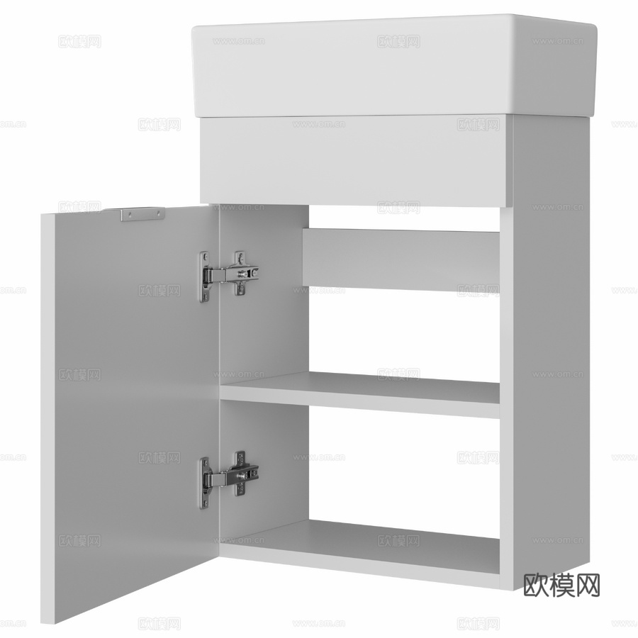 带水槽的OM柜 DIWO Anapa 40壁挂式3d模型下载