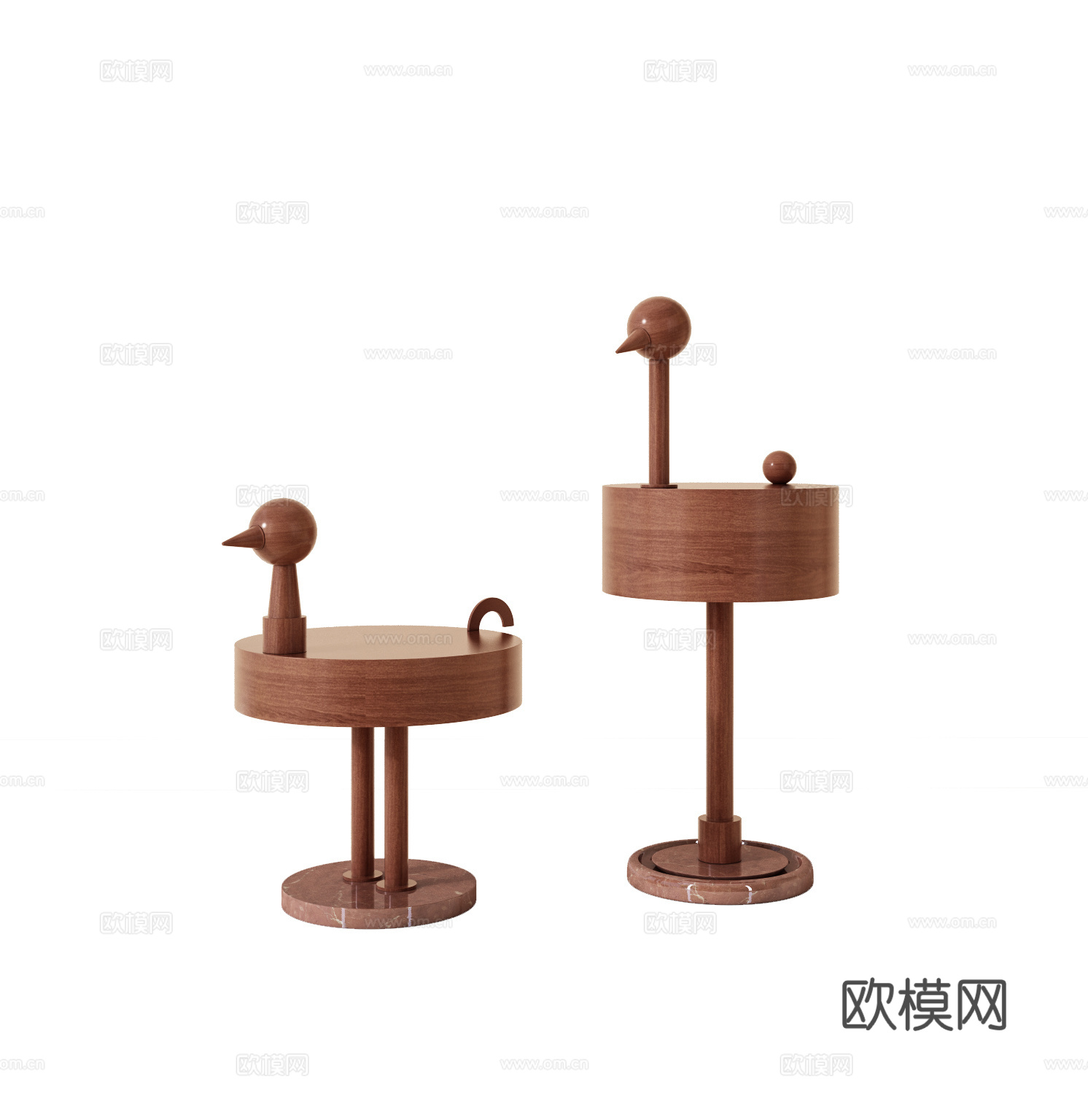 现代木质茶几 边几 角几 几类 异形茶几 圆几su模型