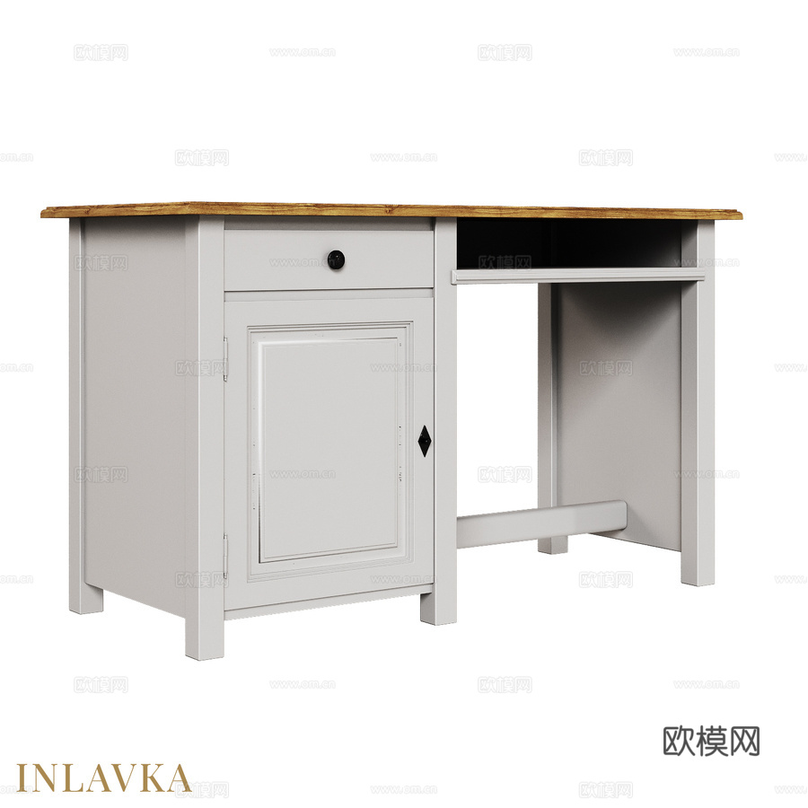 OM经典风格电脑桌3d模型下载