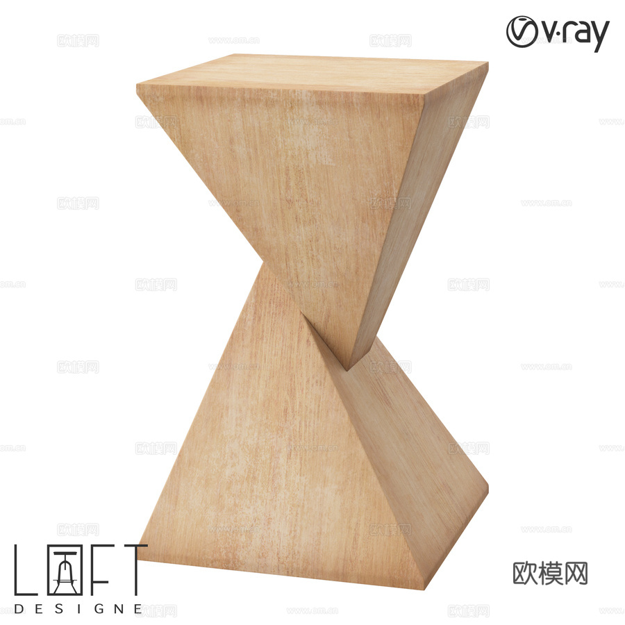 LoftDesigne 61700款咖啡桌3d模型下载