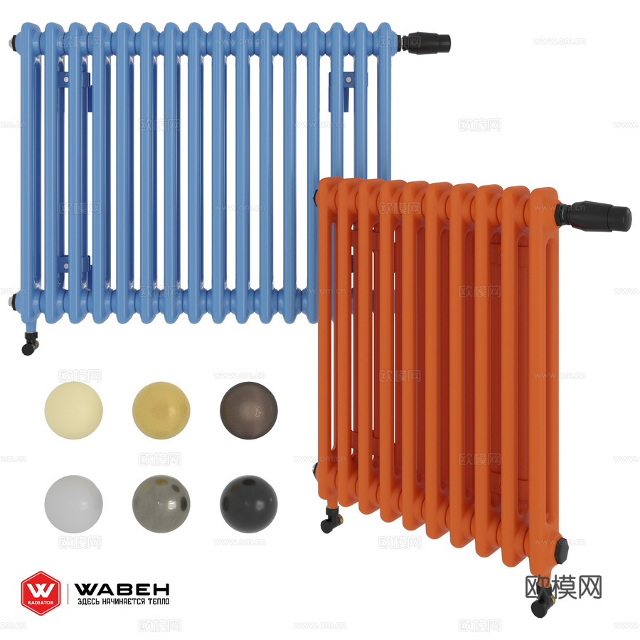 WABEH ST 2057 管状散热器3d模型下载