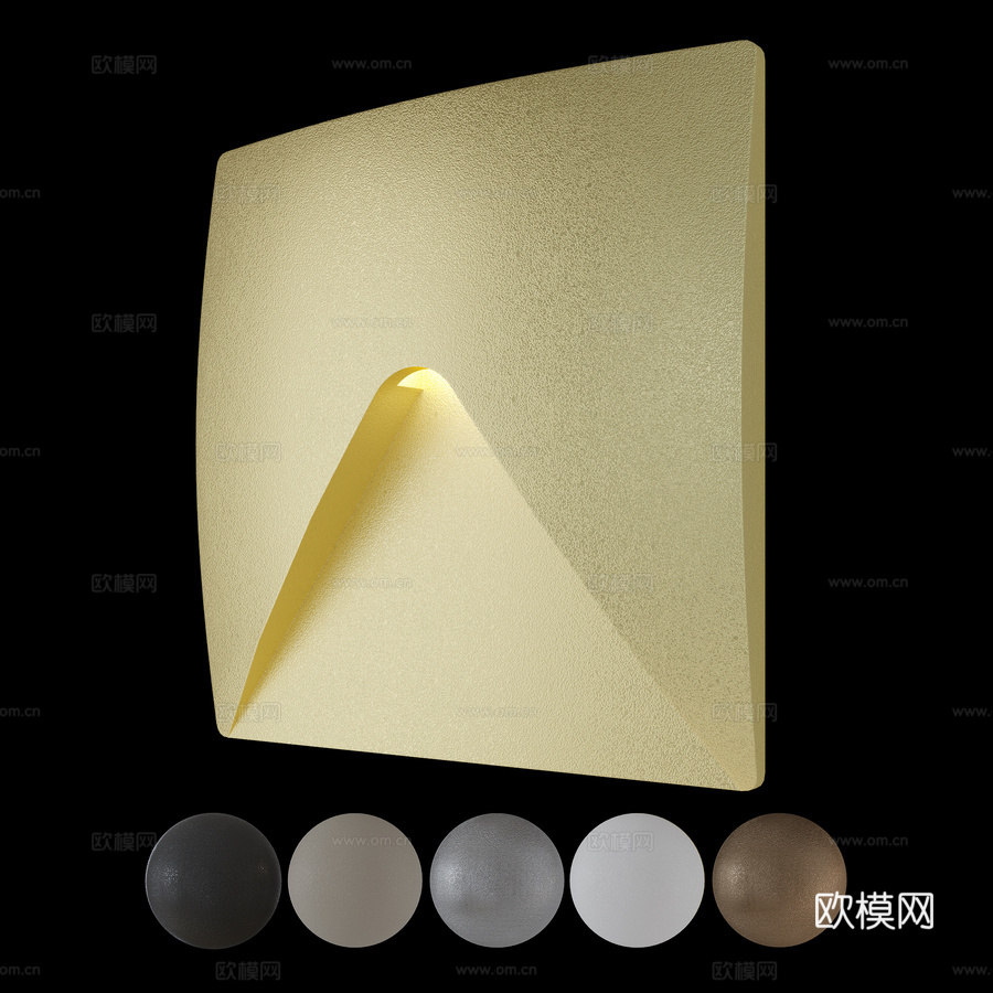 Step Light Steps S1751-金色。金色楼梯3d模型下载