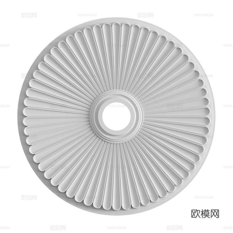 107号灰泥团队装饰花饰3d模型下载