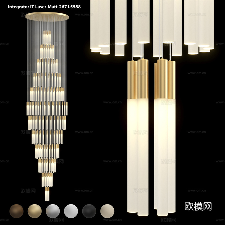 大型长吊灯 IT-Laser-Matt-267-55883d模型下载